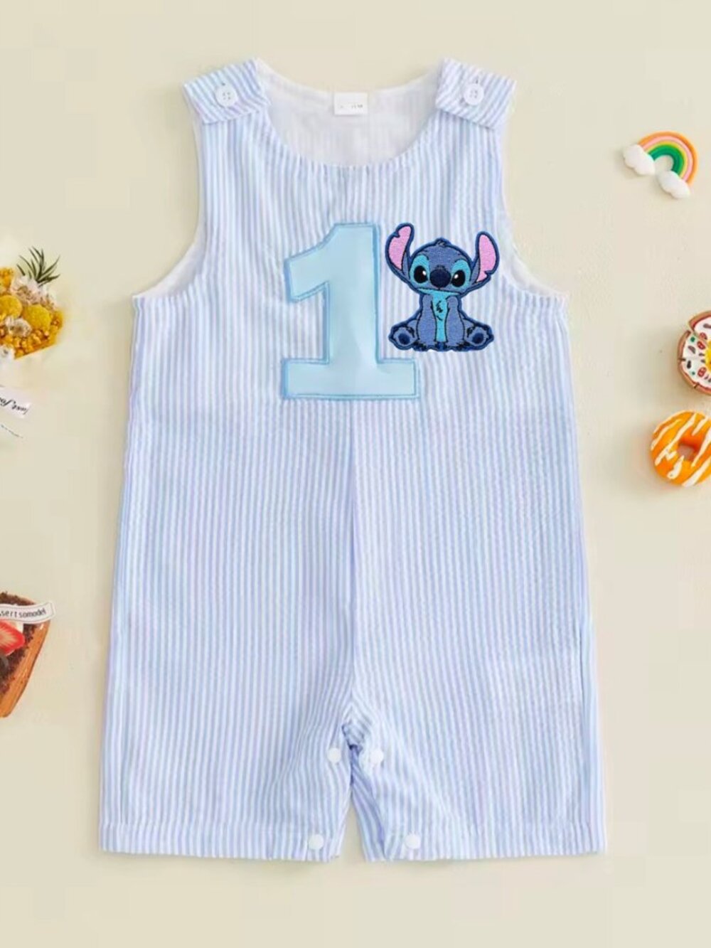 Stitch Romper Smash Stitch First Birthday Stitch Outfit Stitch Clothes Shortall